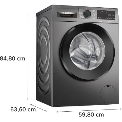 Bosch - WGG244RFSN - Serie 6 - Tvättmaskin - frontmatad - 9 kg - max. 1400 varv/min - Gjutjärn grå