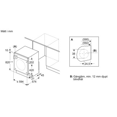 Siemens - WK14D490EU - iQ500, Kombinerad tvätt och tork, 8/5 kg