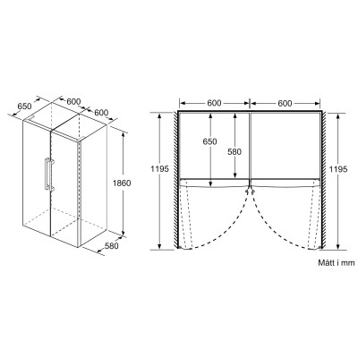 Bosch - KSV36VLDP - Serie 4, Kylskåp, 186 x 60 cm, Inox-Look