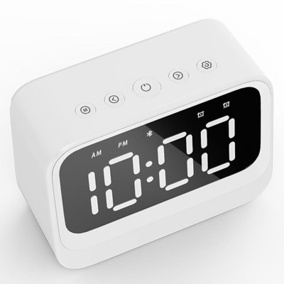Denver - Klocka Alarm Bluetooth-högtalare Vit - A15396