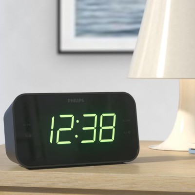 Philips - Klockradio FM Stora siffror Bluetooth TAR3306/12 Svart - TAR3306/12