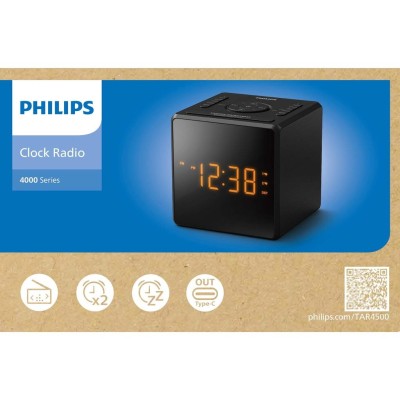 Philips - Klockradio TAR4500/10 Svart - A14976