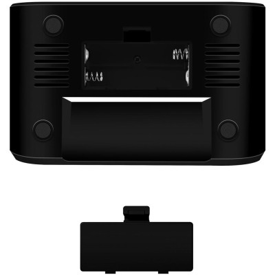 LogiLink - Klockradio Temp/Luftfuktighet USB-C/Batteridrift Svart - A13828