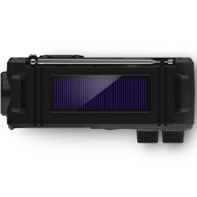 Philips - Radio FM AM Vevradio Solcell Ficklampa TAR1609/00 Svart - A14975