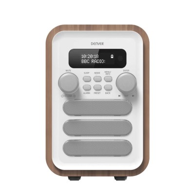 Denver - Radio FM DAB+ Bluetooth DAB-48W Vit - DAB-48WHITE