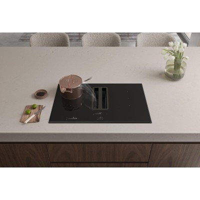 Silverline Flow-In Pro, 78 cm, induktionshäll med inbyggd fläkt, facettkant - IM 7111-80 INT