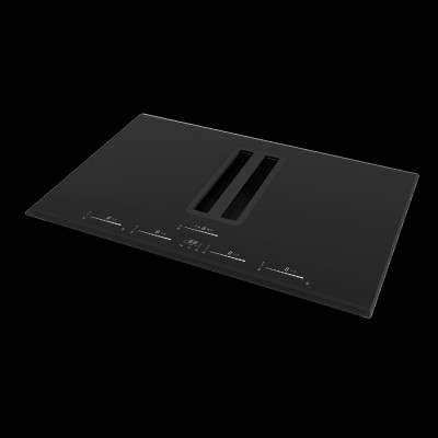 Silverline Flow-In Pro, 78 cm, induktionshäll med inbyggd fläkt, facettkant - IM 7111-80 INT