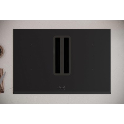 Silverline Flow-In Pro, 78 cm, induktionshäll med inbyggd fläkt, facettkant