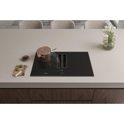 Silverline Flow-In Pro, 78 cm, induktionshäll med inbyggd fläkt, facettkant - IM 7111-80 INT