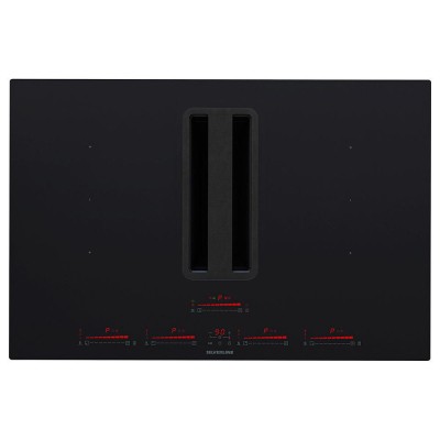 Silverline Flow-In Pro, 78 cm, induktionshäll med inbyggd fläkt, planlimning