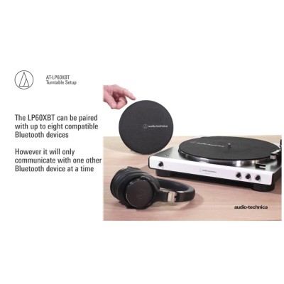 Audio-Technica - Skivspelare Remdriven Hel-automatisk Bluetooth Svart - AT-LP60XBTBK