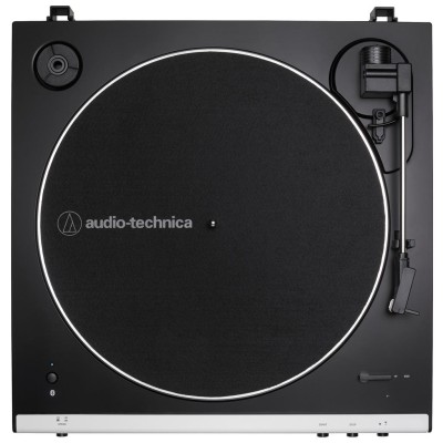 Audio-Technica - Skivspelare Remdriven Hel-automatisk Bluetooth Svart/silver - AT-LP60XBTWH