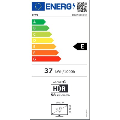 AIWA - TV 40" 2K LED Google TV 40GO50804FHD Svart - A14596
