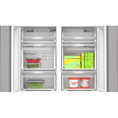 Bosch - KFD96APEA - Serie 6, Fristående kyl/frys, 183 x 90.5 cm, Borstat stål med anti-fingerprint, Total No Frost