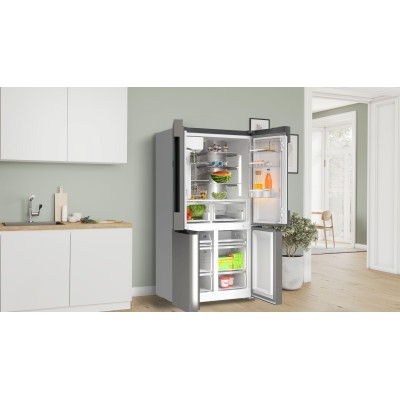 Bosch - KFI96APEA - Serie 6, Fristående kyl/frys, 183 x 90.5 cm, Borstat stål med anti-fingerprint, Total No Frost