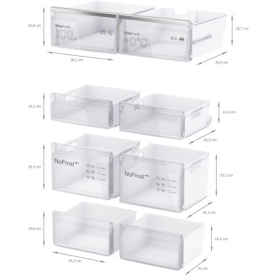 Bosch - KFN96AXEA - Serie 4, Fristående kyl/frys, 183 x 90.5 cm, Mörkt antracitfärgat stål, Total No Frost