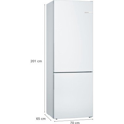 Bosch - KGE49AWCA - Serie 6, Kombinerad kyl/frys, 201 x 70 cm, Vit