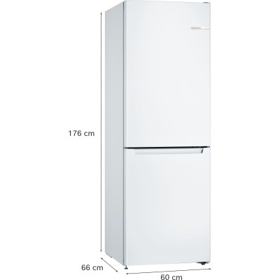 Bosch - KGN33NWEB - Serie 2, Kombinerad kyl/frys, 176 x 60 cm, Vit, Total No Frost