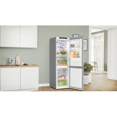 Bosch - KGN362LDF - Serie 4, Kombinerad kyl/frys, 186 x 60 cm, Inox-Look, Total No Frost