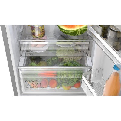 Bosch - KGN362LDF - Serie 4, Kombinerad kyl/frys, 186 x 60 cm, Inox-Look, Total No Frost
