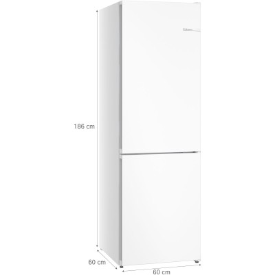 Bosch - KGN362WDF - Serie 4, Kombinerad kyl/frys, 186 x 60 cm, Vit, Total No Frost