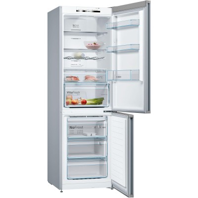 Bosch - KGN36VLED - Serie 4, Kombinerad kyl/frys, 186 x 60 cm, Inox-Look, Total No Frost