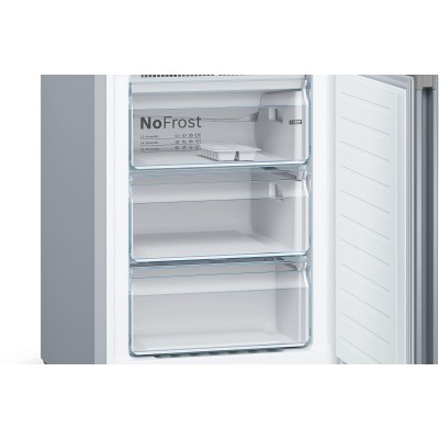 Bosch - KGN36VLED - Serie 4, Kombinerad kyl/frys, 186 x 60 cm, Inox-Look, Total No Frost
