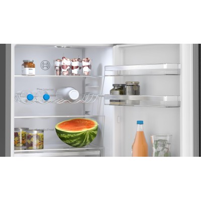 Bosch - KGN36VXCT - Serie 4, Kombinerad kyl/frys, 186 x 60 cm, Mörkt antracitfärgat stål, Total No Frost