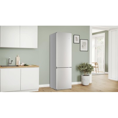 Bosch - KGN392I1F - Serie 4, Kombinerad kyl/frys, 203 x 60 cm, Borstat stål med anti-fingerprint, Total No Frost