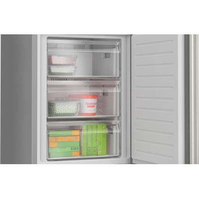 Bosch - KGN392I1F - Serie 4, Kombinerad kyl/frys, 203 x 60 cm, Borstat stål med anti-fingerprint, Total No Frost