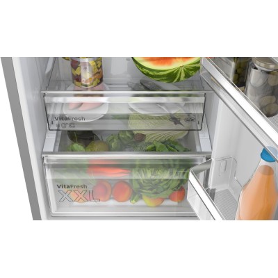 Bosch - KGN392LDF - Serie 4, Kombinerad kyl/frys, 203 x 60 cm, Inox-Look, Total No Frost