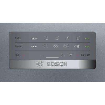 Bosch - KGN397LEQ - Serie 4, Kombinerad kyl/frys, 203 x 60 cm, Inox-Look, Total No Frost