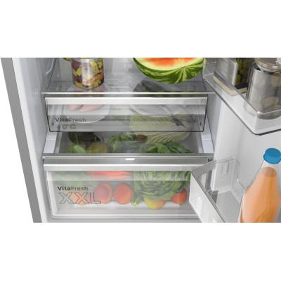 Bosch - KGN39AIAU - Serie 6, Kombinerad kyl/frys, 203 x 60 cm, Borstat stål med anti-fingerprint, Total No Frost