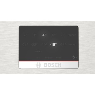 Bosch - KGN39AIBT - Serie 6, Kombinerad kyl/frys, 203 x 60 cm, Borstat stål med anti-fingerprint, Total No Frost