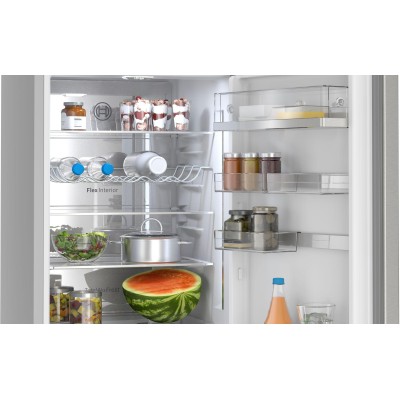 Bosch - KGN39AIBT - Serie 6, Kombinerad kyl/frys, 203 x 60 cm, Borstat stål med anti-fingerprint, Total No Frost