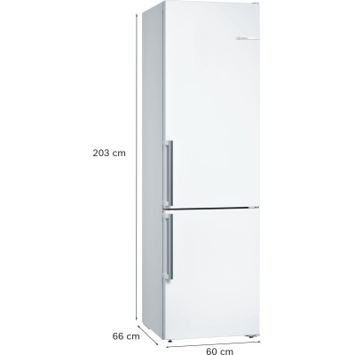 Bosch - KGN39VWEQ - Serie 4, Kombinerad kyl/frys, 203 x 60 cm, Vit, Total No Frost