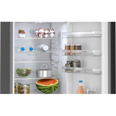 Bosch - KGN39VXCT - Serie 4, Kombinerad kyl/frys, 203 x 60 cm, Mörkt antracitfärgat stål, Total No Frost