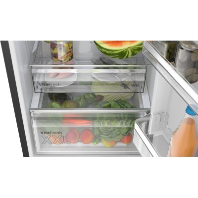 Bosch - KGN39VXCT - Serie 4, Kombinerad kyl/frys, 203 x 60 cm, Mörkt antracitfärgat stål, Total No Frost