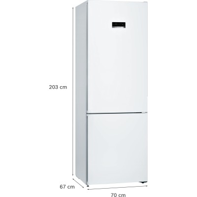 Bosch - KGN49XWEA - Serie 4, Kombinerad kyl/frys, 203 x 70 cm, Vit, Total No Frost