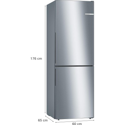 Bosch - KGV332LEA - Serie 4, Kombinerad kyl/frys, 176 x 60 cm, Inox-Look