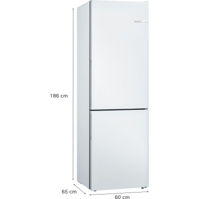 Bosch - KGV362WEAS - Serie 4, Kombinerad kyl/frys, 186 x 60 cm, Vit