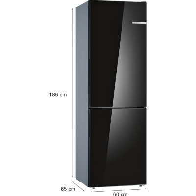 Bosch - KGV36VBEAS - Serie 4, Kombinerad kyl/frys, 186 x 60 cm, Svart
