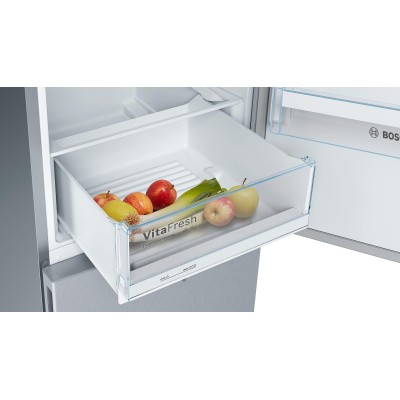Bosch - KGV36VLEAS - Serie 4, Kombinerad kyl/frys, 186 x 60 cm, Inox-Look