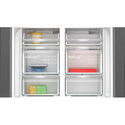 Siemens - KF96DAXEA - iQ500, Fristående kyl/frys, 183 x 90.5 cm, Mörkt antracitfärgat stål, Total noFrost