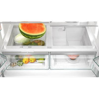 Siemens - KF96DPPEA - iQ700, Fristående kyl/frys, 183 x 90.5 cm, Borstat stål med antiFingerprint, Total noFrost