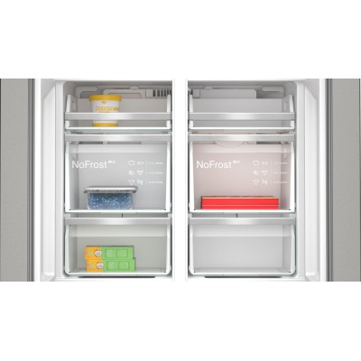 Siemens - KF96DPPEA - iQ700, Fristående kyl/frys, 183 x 90.5 cm, Borstat stål med antiFingerprint, Total noFrost