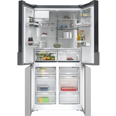 Siemens - KF96IAPEA - iQ500, Fristående kyl/frys, 183 x 90.5 cm, Borstat stål med antiFingerprint, Total noFrost