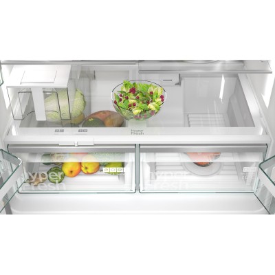 Siemens - KF96IAPEA - iQ500, Fristående kyl/frys, 183 x 90.5 cm, Borstat stål med antiFingerprint, Total noFrost