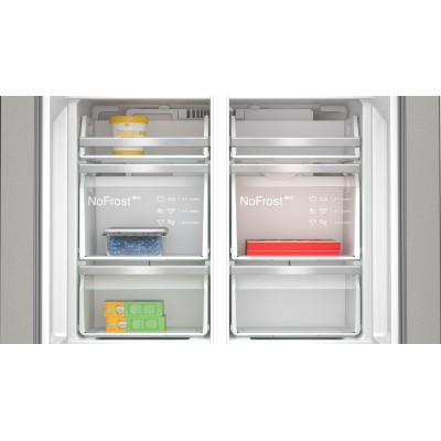 Siemens - KF96IAPEA - iQ500, Fristående kyl/frys, 183 x 90.5 cm, Borstat stål med antiFingerprint, Total noFrost