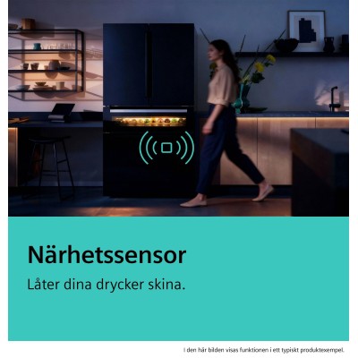 Siemens - KF96RSBEA - iQ700, Kyl/frys med french door, glasdörrar , 183 x 90.5 cm, Svart, Total noFrost
